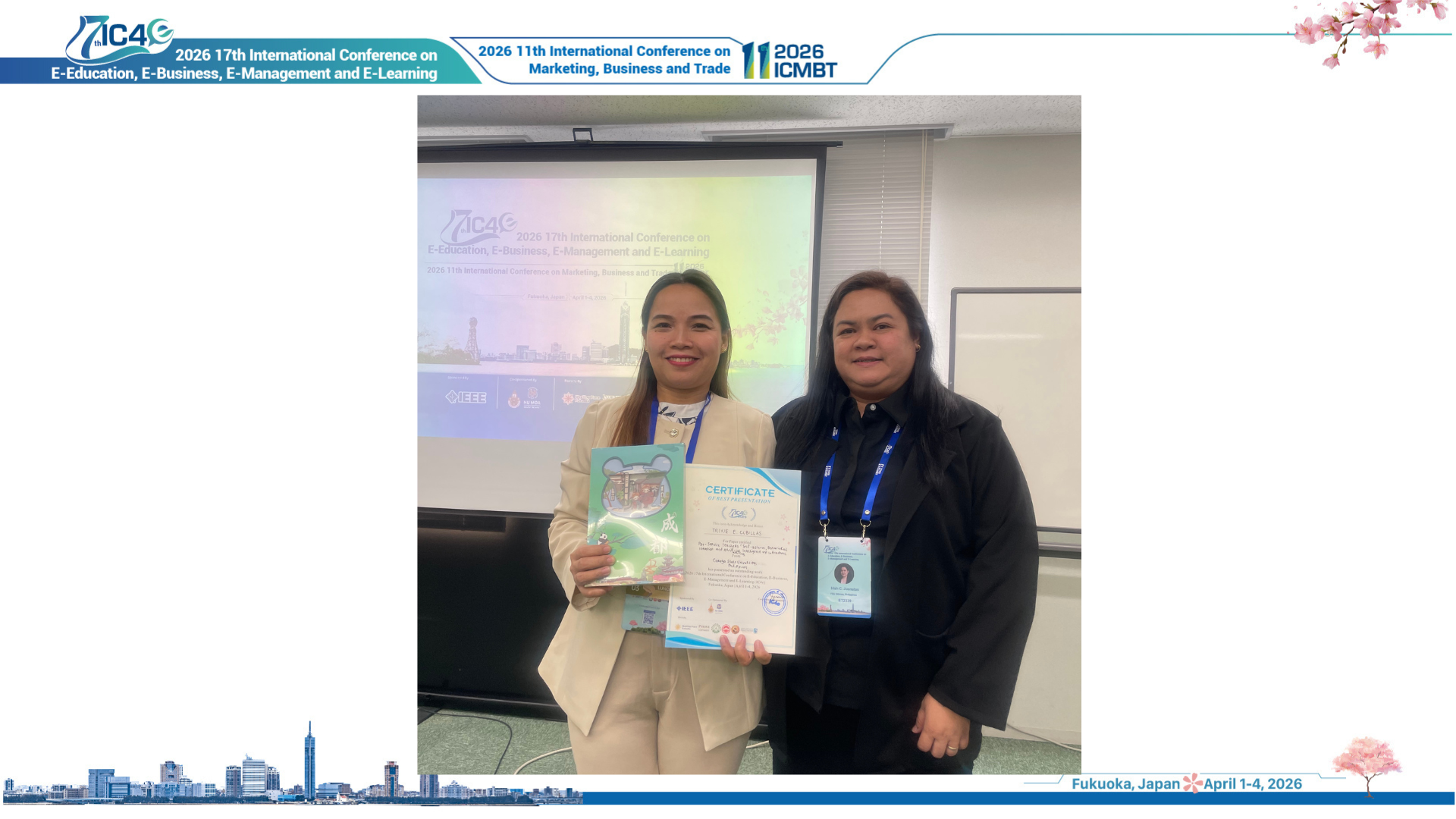 Best Presentation Award Winner - Special Session 5